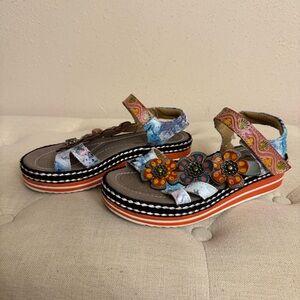 L'ATISTE Janayle  Multicolor Floral Sandals 37